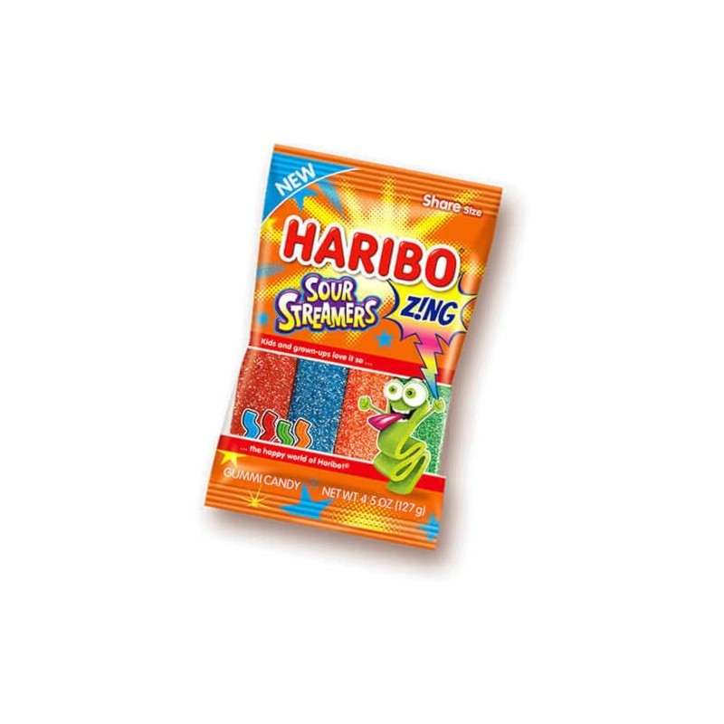 Haribo Gummi Candy, Sour Streamers, 4.5 Ounce