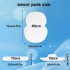 60 Pcs Armpit Sweat Pads, Hat Sweat Liner, Collar Protectors