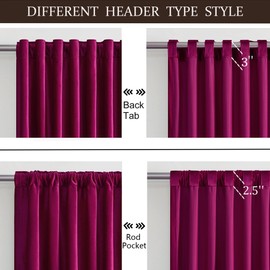 100% Full Blackout Hot Pink Velvet Curtains 96 inch Long for Living Room,Set of 2 Liner Rod Pocket Back Tab Thermal Window Curtains Room Darkening Heavy Decorative Curtains Drapes for Bedroom