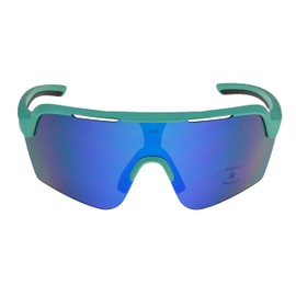 Gamswild WS7136 Sunglasses, Modern TR90 Safety Glasses with Adjustable Nose Pads, UV Protection, Mirrored Lens, Green, Unisex-Adults