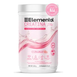 Elemental Creatina Monohidratada Plus Para Mujer Sabor Pink Lemonade 500g Limonada Rosa
