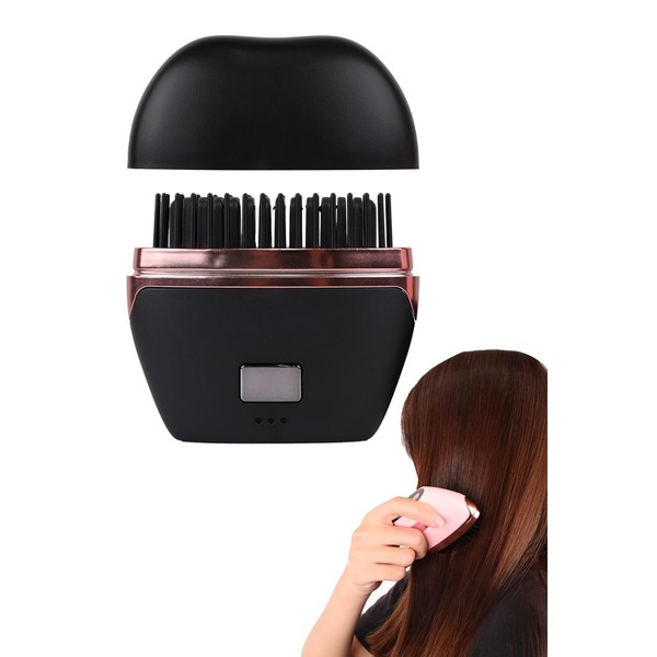 [Rocotto] ヘアアイロン ミニ ヒートブラシ コードレス ポケットヒートブラシ ヘアロン mini 140℃〜180℃ 3段階温度調整