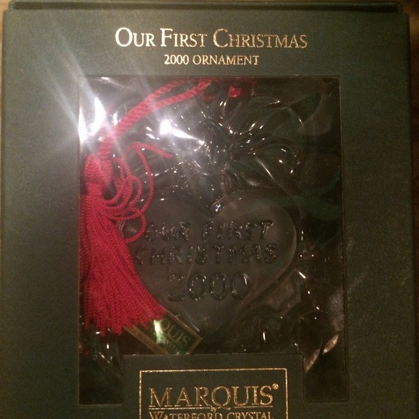 Marquis By Waterford Our First Christmas 2000 - Crystal Heart