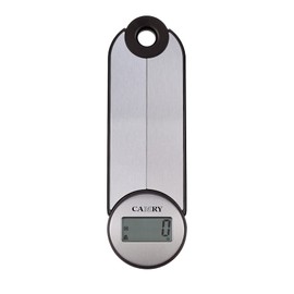 CAMRY Digital Folding Kitchen Scales Electronic Kitchen Scales for Camping Travel, Portable Scale, 5KG/11lb, Large LCD Screen, lbs: oz/g fl'oz/ml (Silver-Black)
