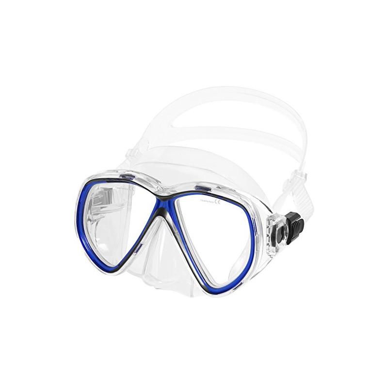 IST M75 Martinique Dual-Window Diving Snorkeling Mask (Clear Blue)