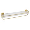 Bathroom Towel Rack Holder Acrylic Wall Mounted Hanging Storage Shelf