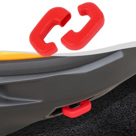 SQQP Bumper Tow Hook Covers Compatible with Ford Bronco Sport 2021-2025+Exterior Accessories(Red,2Pcs)