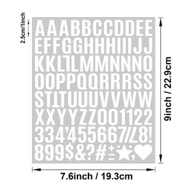 YNHAY 1960Pcs Waterproof 1" Vinyl Alphabet & Number Stickers - Self-Adhesive for Mailboxes, Windows, Doors, Signs, Vehicles & More, White