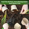 ARGCONNER Peat Pots, 60 Pack Plant Starter Round Nursery Pot
