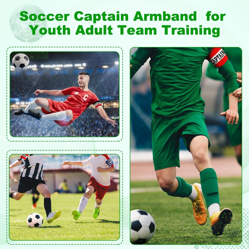 PATIKIL Captain's Armband Elastic Arm Band for Soccer Team Black