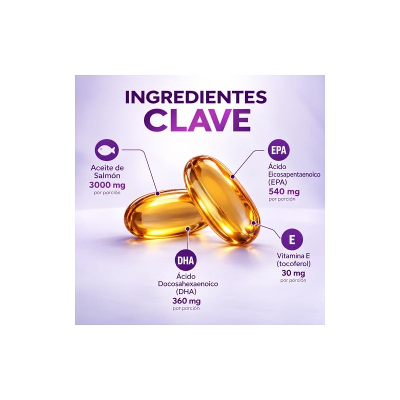 Omega 3 Aceite de Salmón 3420mg – EPA, DHA y