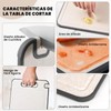 HEEDU 2 IN 1 Tabla de Cortar de Acero Inoxidable,