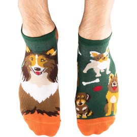 TODO Colours Funny Socks with Motif - Multicoloured, Colourful, Crazy for the Joy of Life, Z Low Dogs Life