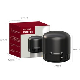 PTZMZB 2 Pack Wine Stopper with Rotating Lock, Mini Wine Corks, Sealed Wine Preserver, Reusable Wine Saver. Wine Supplies Gift for Friends, Family & Party.