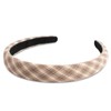 SXQLYH Headband Padded Checked Fabric Headband - Padded Women's Hair