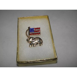 REPUBLICAN 2024 ELECTION LAPEL PIN GOP AUSTRIAN CRYSTAL USA FLAG NEW