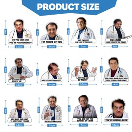 Thapncow Dr. Nowzaradan Fridge Magnet, Dr Now Fridge Magnets, Funny Fridge Magnets, Magnetic Locker Accessories, Locker Magnets, Funny Dr. Nowzaradan, Strong Magnets, Pack of 12