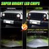 Unbrand Pair 7 inch Round LED Headlights high+low beam Black