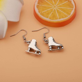 BAUNA Skater Earrings Ice Skate Pendant Jewelry Figure Skating Dangle Earrings for Skate Lover (Skater Earrings)