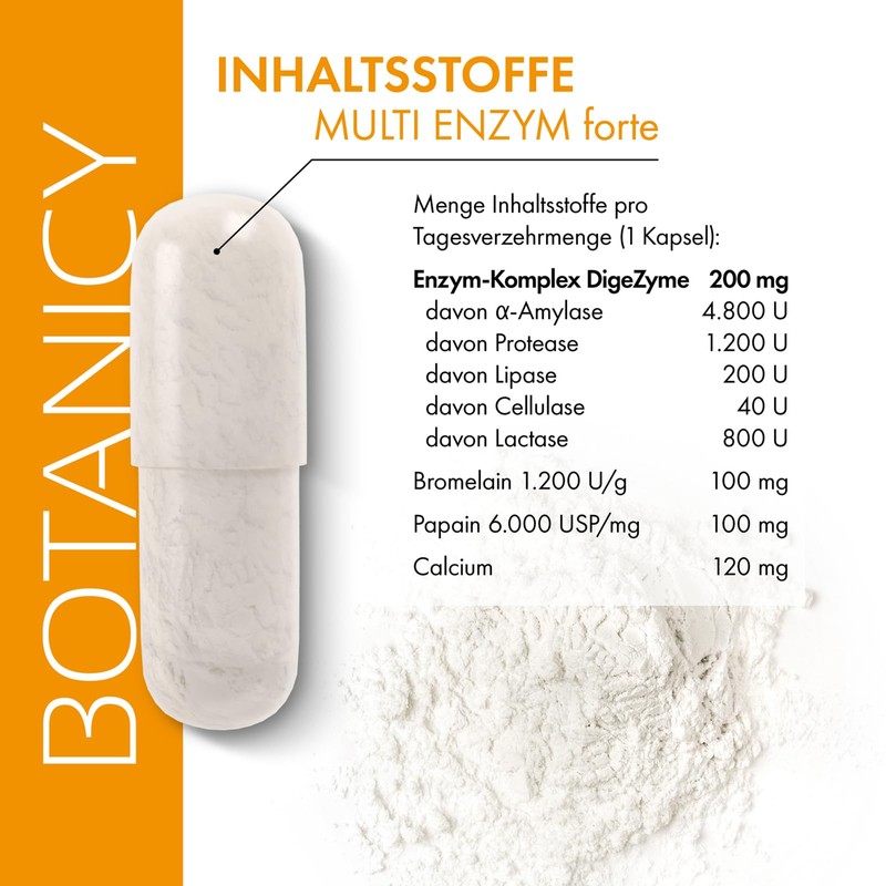 Multi Enzyme Digestive Enzymes for a Better Vedauung Forte with