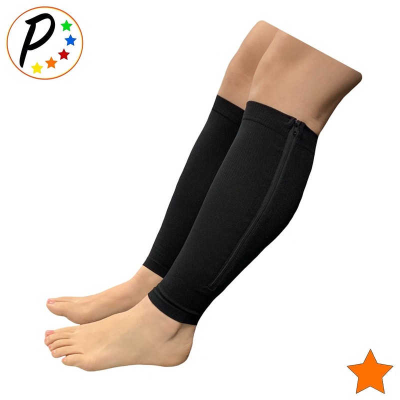 Presadee Calf Zipper 15-20 mmHg Compression Leg Circulation Fatigue Shin