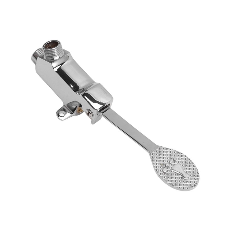 Faucet Foot Pedal Valve Silver Stainless Steel Water Saving Floor