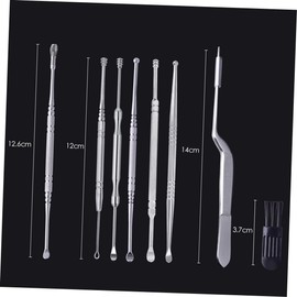 IWOWHERO 7-Piece Stainless Steel Ear Wax Removal Tool Kit Ear Spoons and for Personal Hygiene and