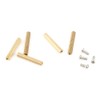 M2 Standoff, Female Brass Cylindrical Thread Standoff with Stainless Steel