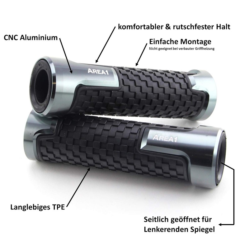 Area1 Lenkergriffe Motorrad Griffe für Lucky Eplorer 5.5, Lucky Explorer