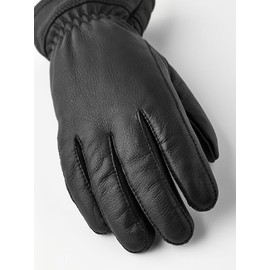 Buvika Deerskin Glove | Insulated 5-Finger Glove for Cold Weather & Everyday Wear - Black - 8