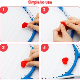 CIZITBE 8 PCS Tennis Vibration Dampener, Heart-Shaped Silicone Shock Absorbers for Tennis Racket, Cute Dampener Tool for Tennis Racquet String, Mixed Colors
