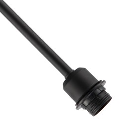 Classic Matte Black Ceiling Light Fixture to Showcase Lamp Shades | 12cm x 33cm | Suitable for Lamp Shades with E27 Lamp Holder by Happy Homewares