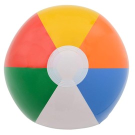 One Dozen ~(12)~ 6" Rainbow Colored Beach Balls