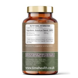 Time Health New: Benfotiamine - 300mg x 120 Capsules - Fat Soluble Vitamin B1 (Thiamine) - >98% Purity - UK Made Supplement - GMP Standards - Zero Additives