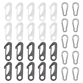 CZAYEFNH Flag Pole Clip Snap Hooks，30 PCS Durable Nylon Flag Clips Flag Pole Accessory，Stainless Steel Carabiners Rust-Free Clips for Gym, Swing, Dog Leashes, Hammocks, Keychains