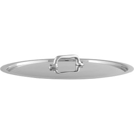 Mauviel M'Urban 3 Tri-Ply Brushed Stainless Steel Lid With Cast Stainless Steel Handle, 7.1-in, Made In France