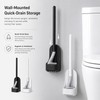 Wall-Mounted Toilet Brush with Base – Soft Rubber Cleaning Head