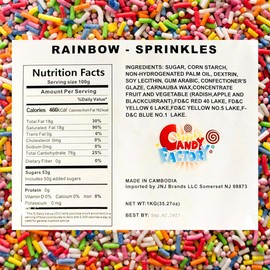 Rainbow Assorted Colorful Sprinkles Bulk - Kosher, 2.2 Pounds - Holiday Jimmies - Assorted for Baking Toppings for Cookies, Cakes, Cupcakes, and More in Bag