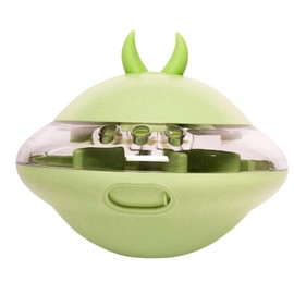 Pet Treat Dispensing Ball Bite Resistant Interactive 360 Degree Rotation Pet Slow Feeder Puzzle Ball Toy for Pet Dog Cat 11x11x11.5cm / 4.3x4.3x4.5in Avocado Color