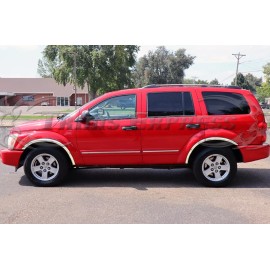 QMI for:2004-2006 Dodge Durango Stainless Steel Fender Trim 6Pc 2" Long