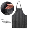 SAVITA Hat Apron Set White Chef Hat Black and White