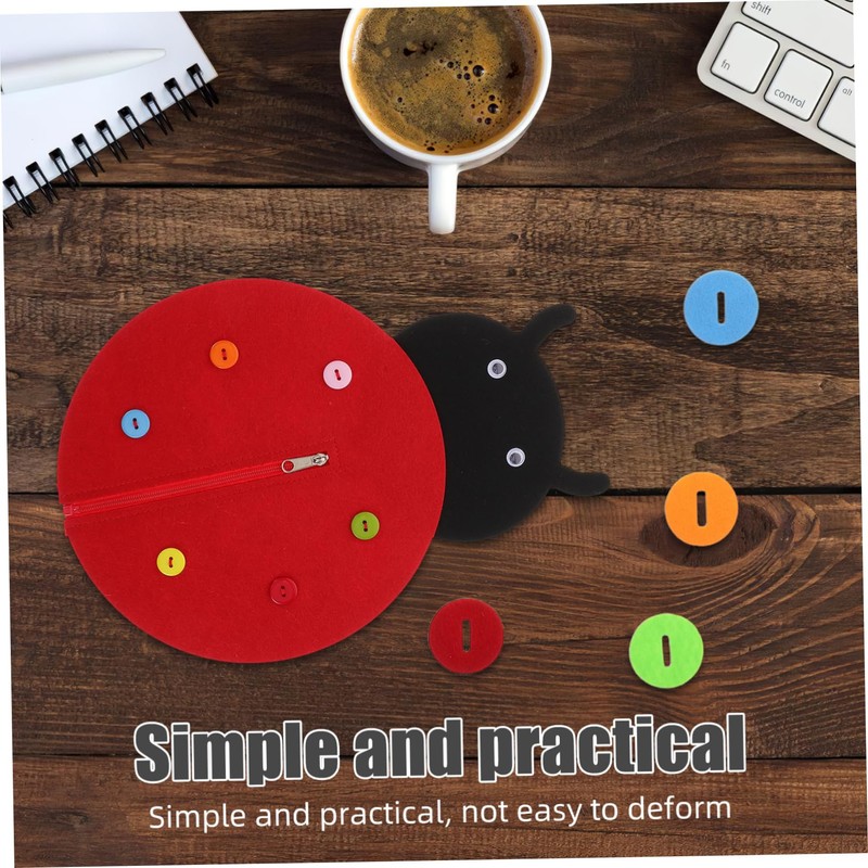 Sewroro Kids Zipper Practice Set of 2: Button Closure &
