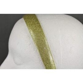 Gold Glitter Faux Leather Sparkly 1" Wide Headband Hair Band Accessory Girls Headbands For Women