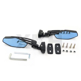 XKH- Black 6mm CNC Aluminum Rearview Side Mirrors Compatible with XVS1100 V-Star Custom [B075L6HVJ6]