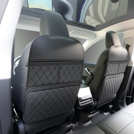 2 Pack Kick Mats Back Seat Protector，Seat Back Protector for Kids Feet Car Seat with Car Back Seat Organizer, Seat Back Protector Cover for Back of Front Seats - Protect Against Dirt and Scuffs
