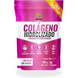 NATSA Colágeno Hidrolizado 500 Gr, 50 Porciones