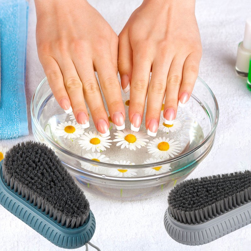 2 Pieces Heavy Duty Nail Brush for Nail Tips Durable