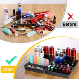 Drawer Organiser, Office Organiser System, Storage Box, 8-Piece Drawer Organiser, Kitchen, 3 Sizes, Adjustable, Non-Slip Organiser Box for Desk, Bathroom, Office, Utensils