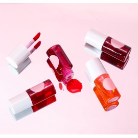 HUDABABY Lip Tint Stain Set, Long Lasting Lip Makeup, Gloss bling Non-sticky (4 Colors)