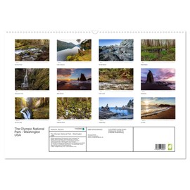 The Olympic National Park - Washington USA (Wall Calendar 2026 DIN A2 Landscape), CALVENDO Monthly Calendar: The Olympic National Park is UNESCO ... Nature can be experienced. (CALVENDO Places)
